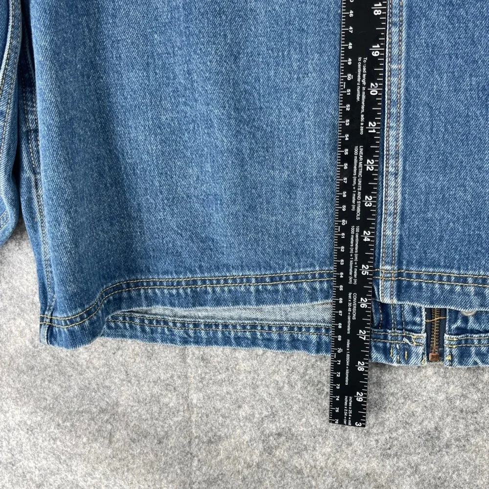 Levis East Port Chore Jacket Men L Blue Denim Corduroy Collar Relaxed 002WW0000